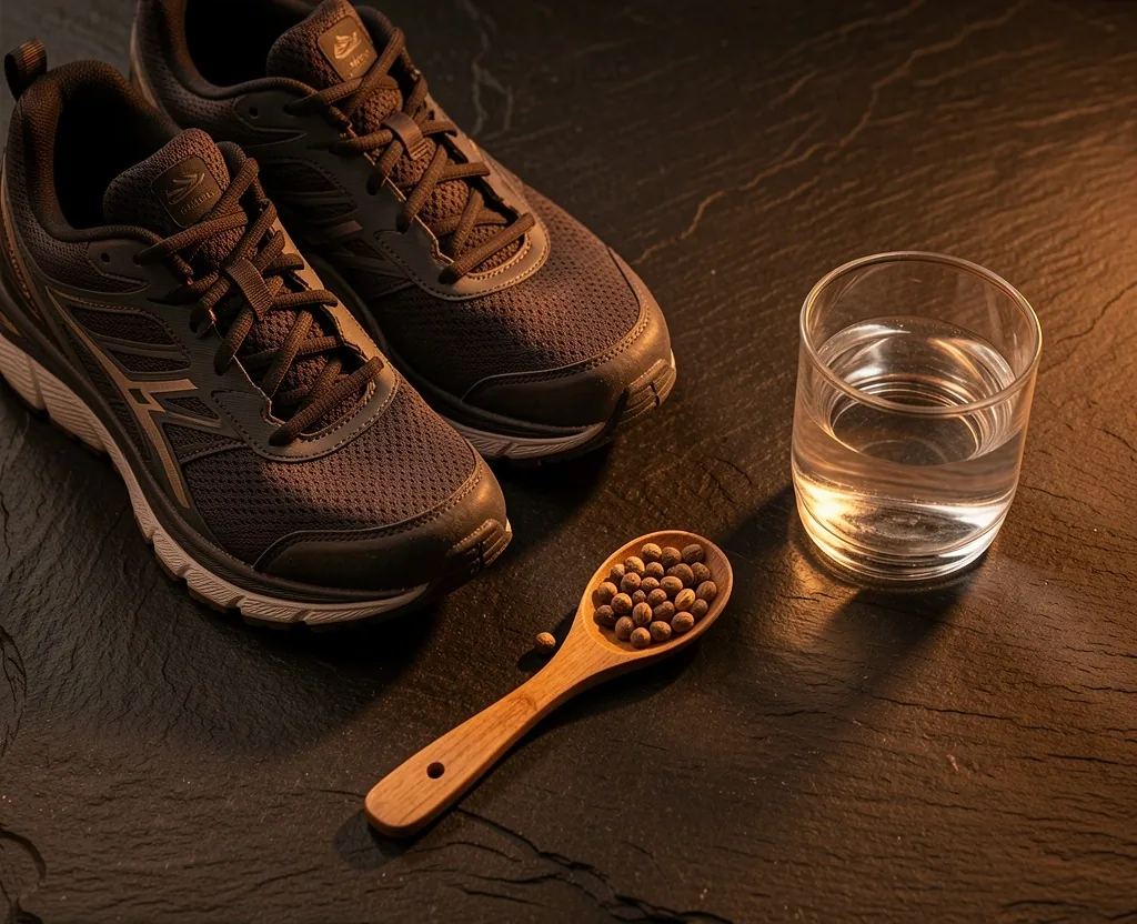 Daily wellness routine items arranged neatly